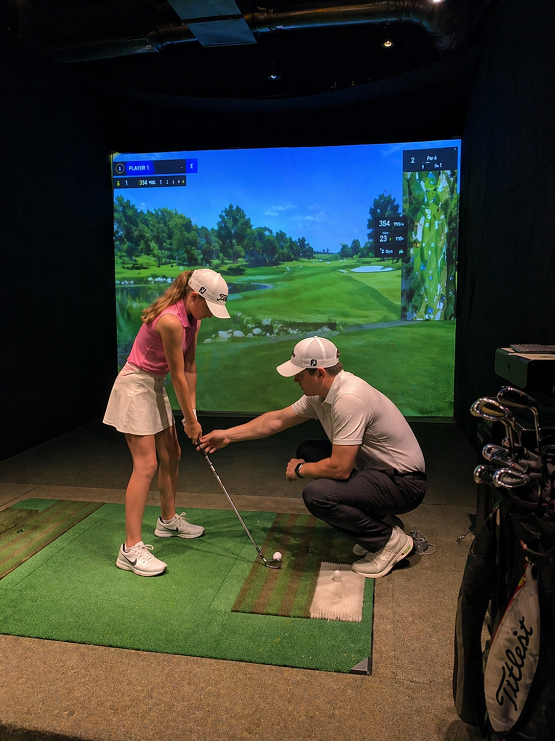 Kids building confidence through indoor golf