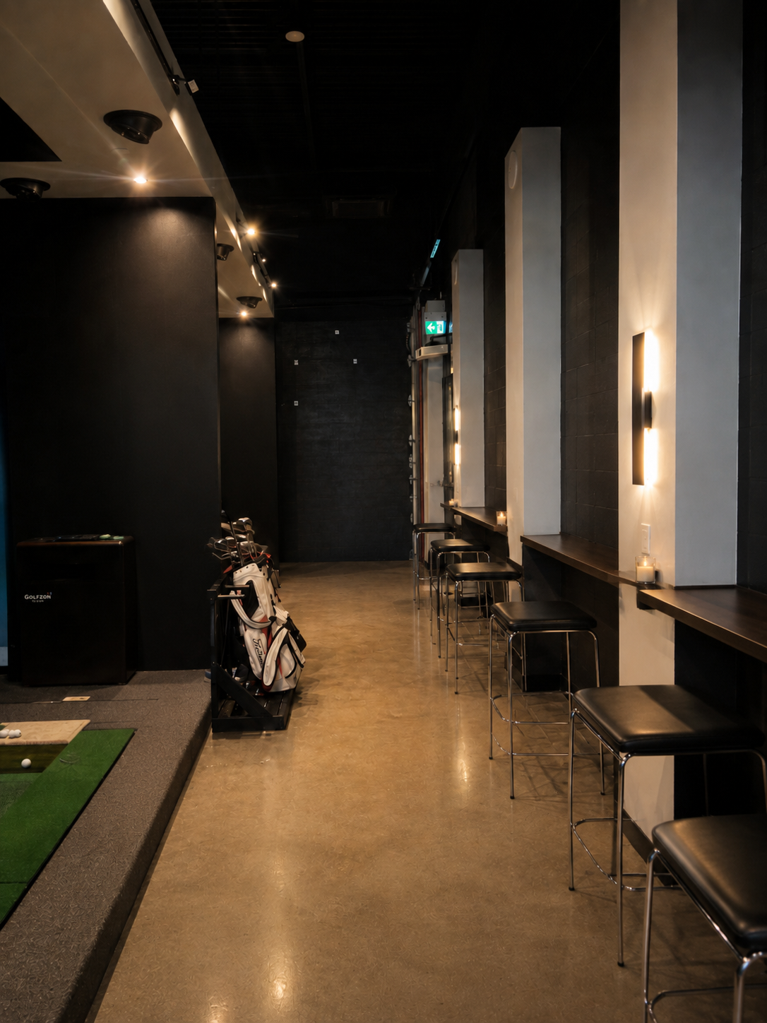 Hallway inside The Bogey Club