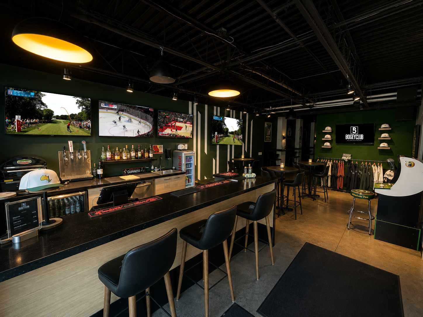 Main bar at The Bogey Club