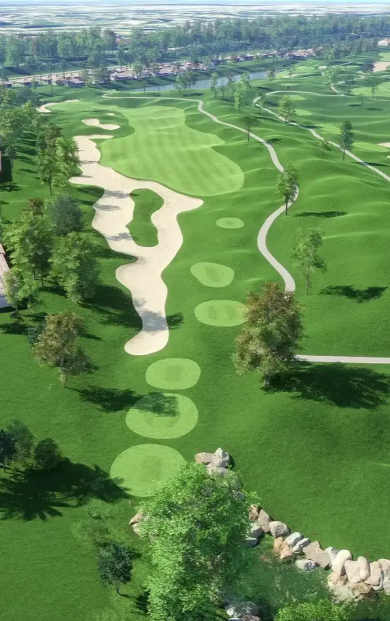 Golf course view from the simulator library